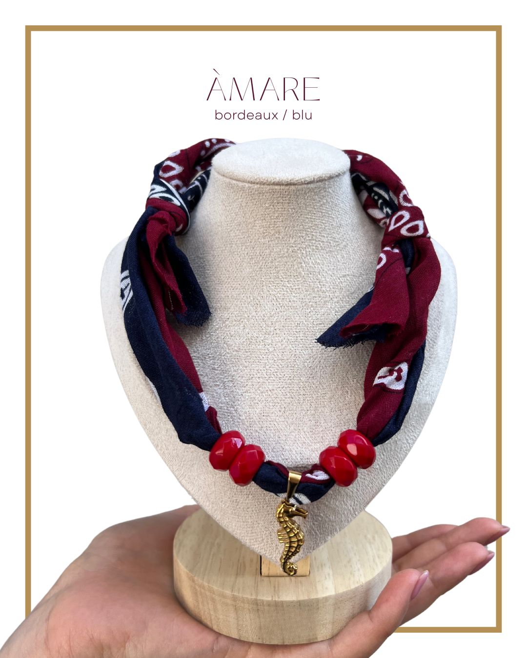 ÀMARE BORDEAUX/BLU - MADE TO ORDER