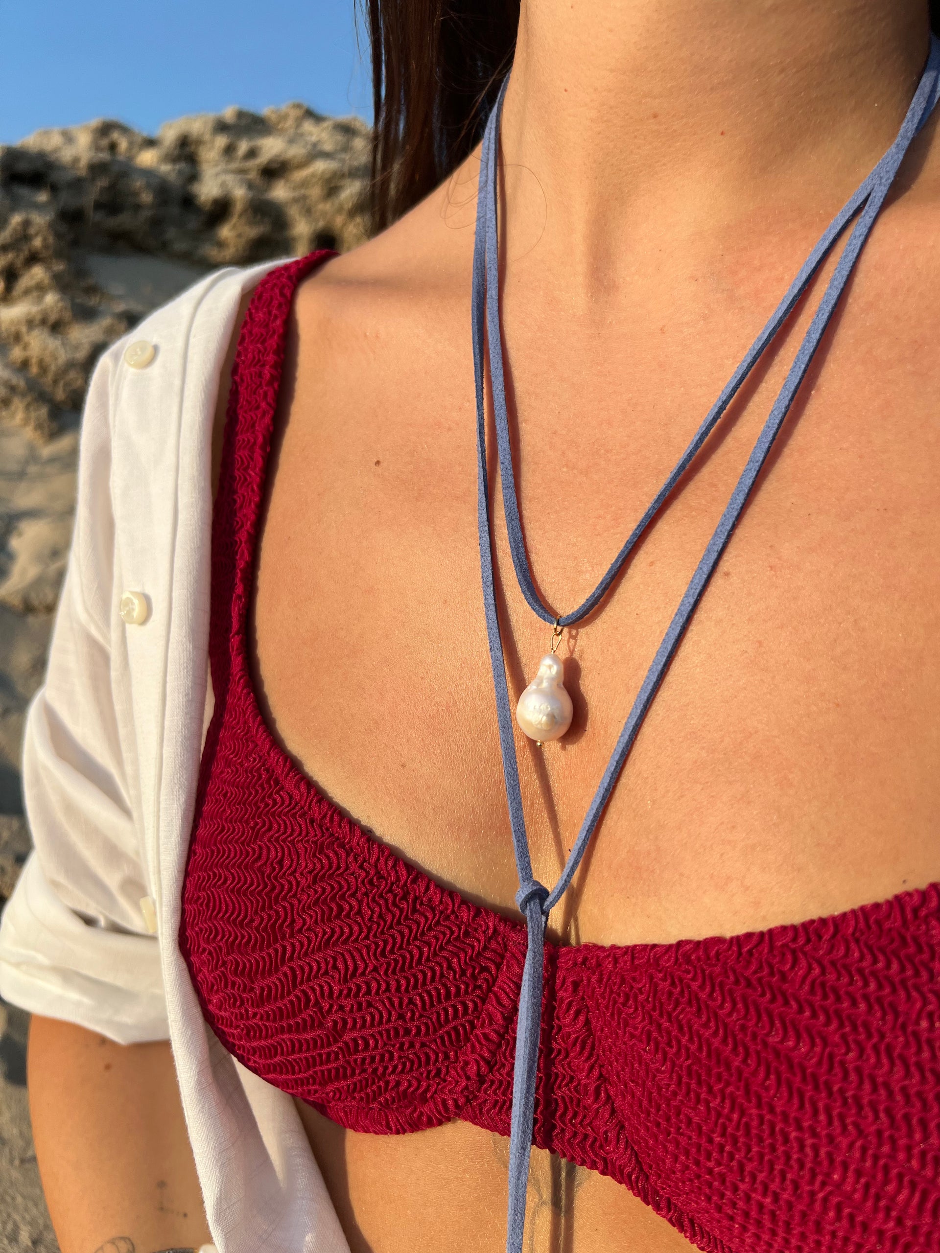 COLLANA NOSTALGIA MEDITERRANEA AZZURRO POLVERE